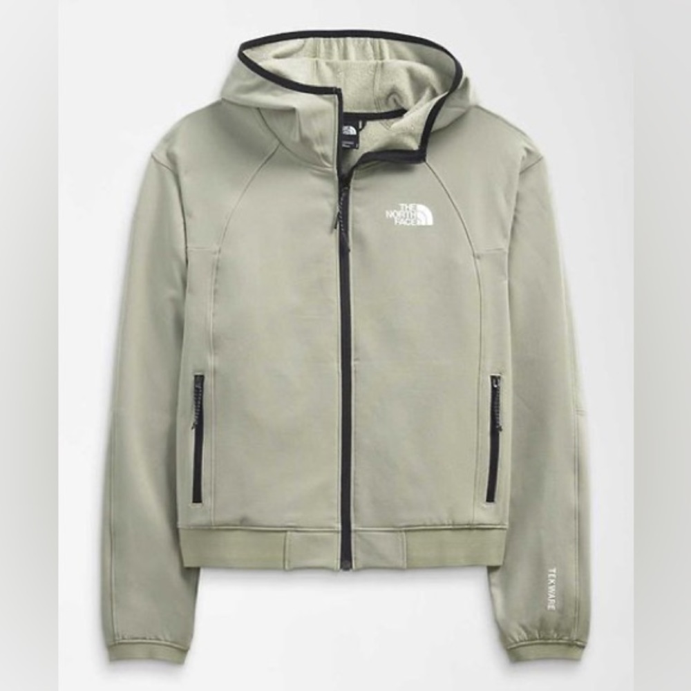 The North Face Women's Tekware Full Zip Hoodie | Tea Green | Women's X-Large